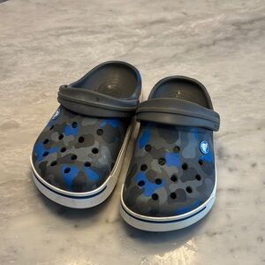 CROCS Blue and Gray Water Shoes with Perforated Design